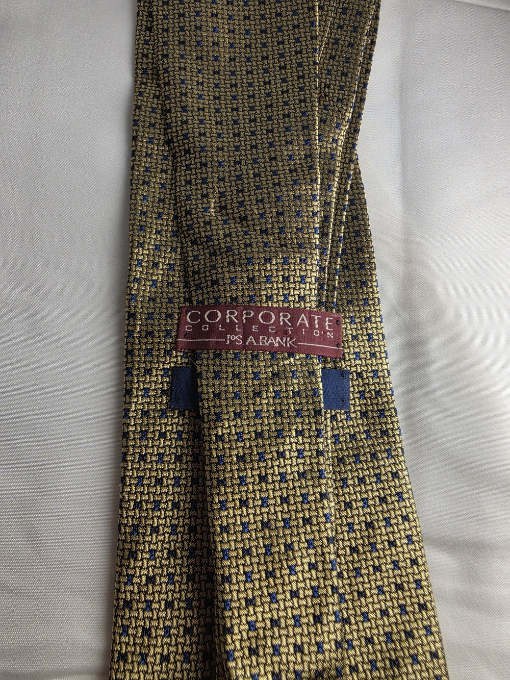 Jos. A. Bank Gold and Blue Woven Corporate Tie